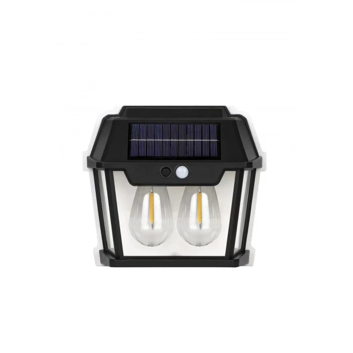 İEG 2 Ampullü Hareket Sensörlü Solar Güneş Enerjili Ampul Led Duvar Lambası