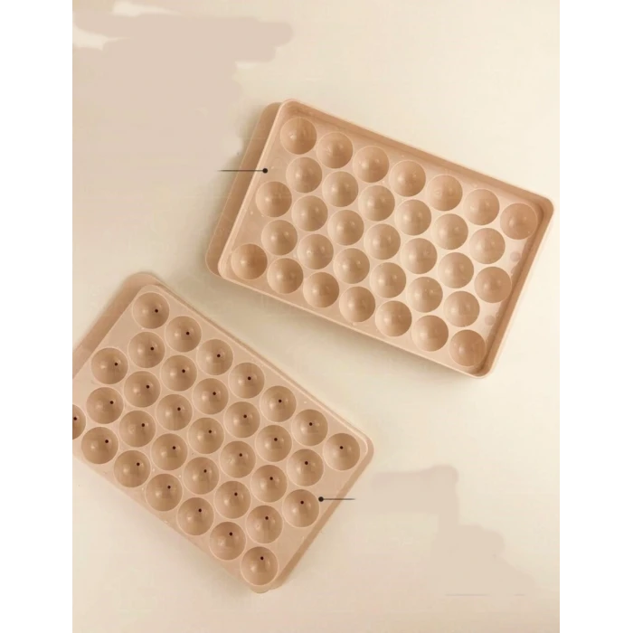 ieg™ 2 Li Buz Kalıbı 33 Bölmeli Kristal Küre Buzluk - Mini Yuvarlak Buz Kalıbı