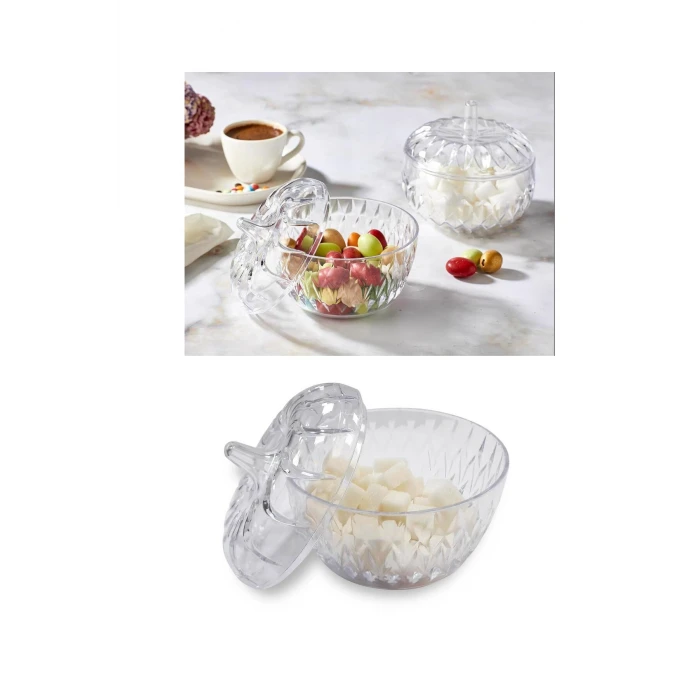 İEG 2Li Mika Dekoratif Şekerlik Lokumluk Seti