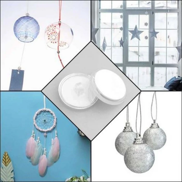 ieg™  20 Adet Şeffaf Yuvarlak 3 Cm Çaplı Güçlü Disk Yapışkanlar