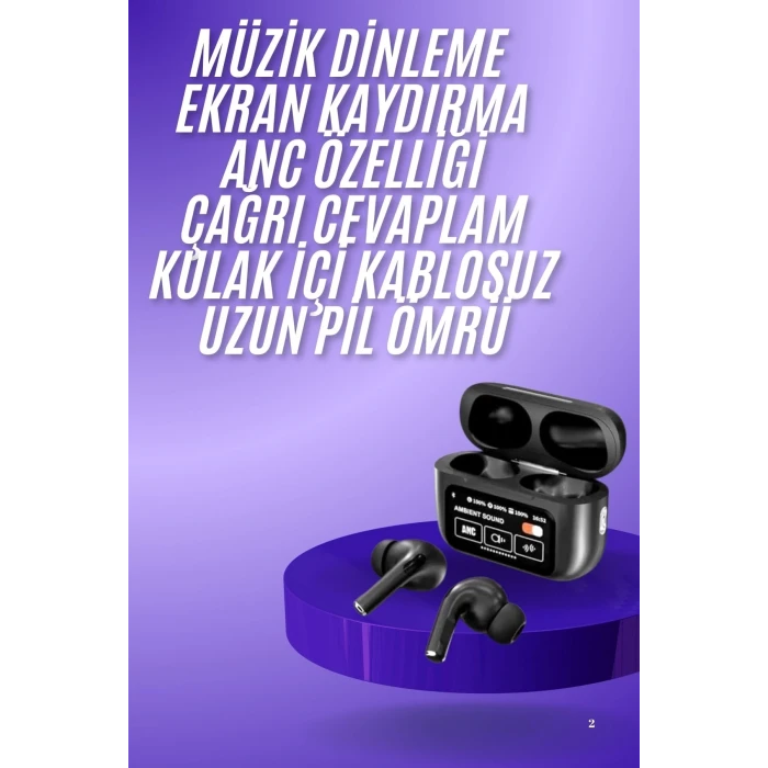 ieg™ 2.Nesil Pro Ekranlı Sesli Görüşme Yapabilen Kablosuz Bluetooth Kulaklık