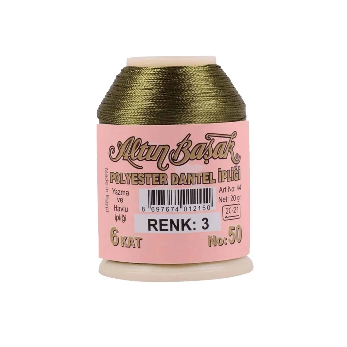 ieg™ 3 Adet Altınbaşak Oya ve Dantel İpi 20 gr -  - No: 512 - 080 - 003