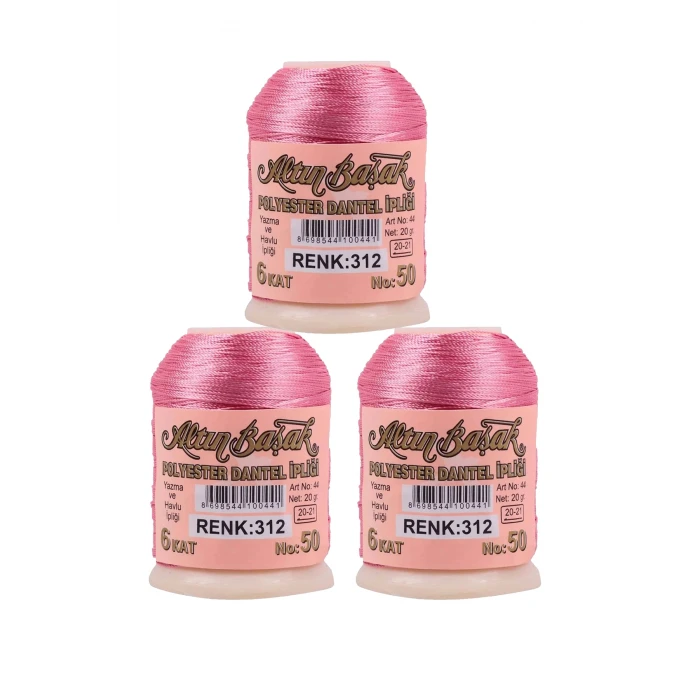 ieg™ 3 Adet Altınbaşak Oya ve Dantel İpi 20 gr -  - No: 600 - 312 - 363