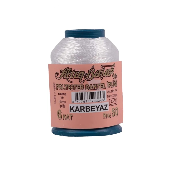 ieg™ 3 Adet Altınbaşak Oya ve Dantel İpi 20 gr -  - No: K.BEYAZ - 027 - 335