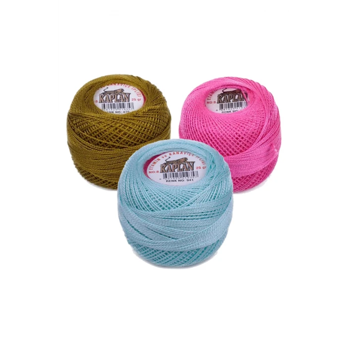 İEG 3 Adet Kaplan Etamin Ve Kanaviçe İpi 8 No Kod/Renk: 470 - 111 - 941 -