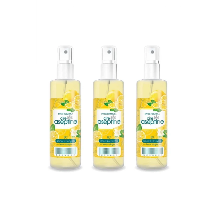 ieg™ 3 Adet Limon Kolonyası  Ev Ofis Pratik Kullanım Sprey 100ml