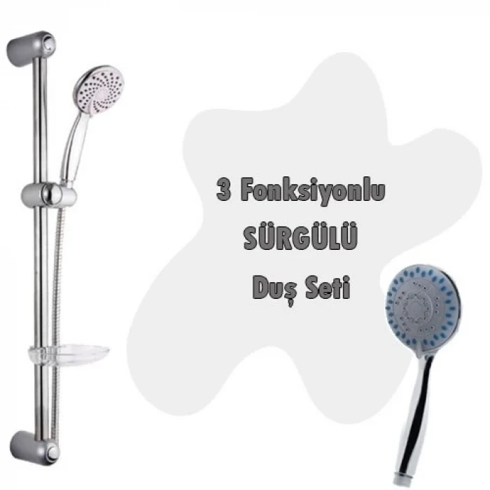 ieg™ 3 Fonksiyonlu Sürgülü Duş Seti 5 Parça Özel Set