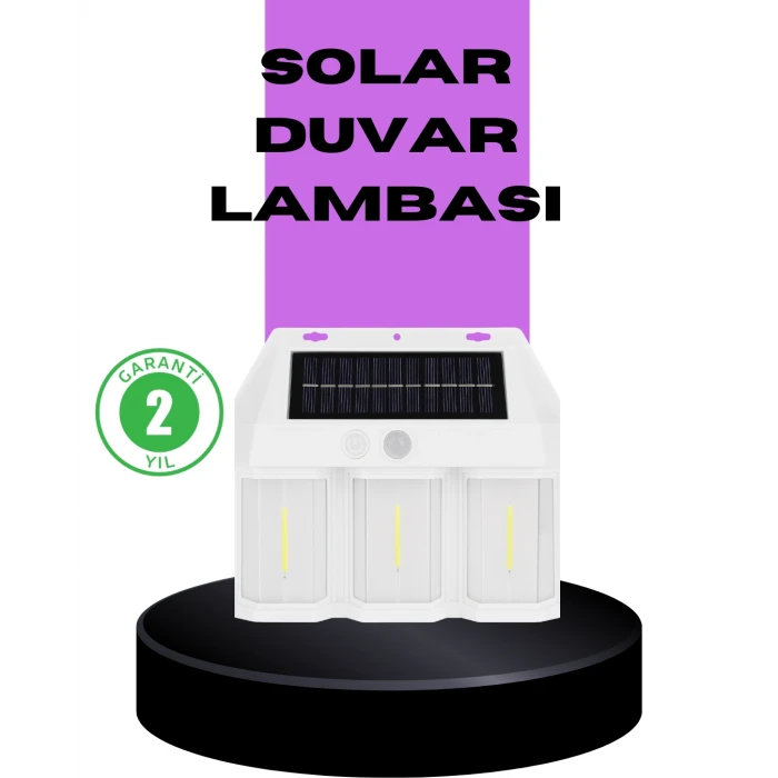 ieg™ 3 İn 1 Solar Duvar Lambası – Ip65 Su Geçirmez Hareket Sensörlü