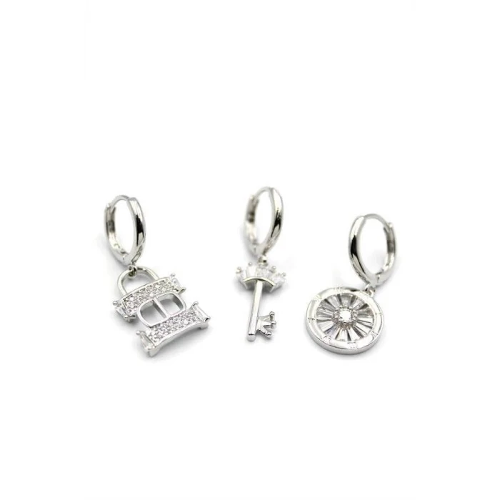 ieg™ 3lü CD Küpe - Gümüş