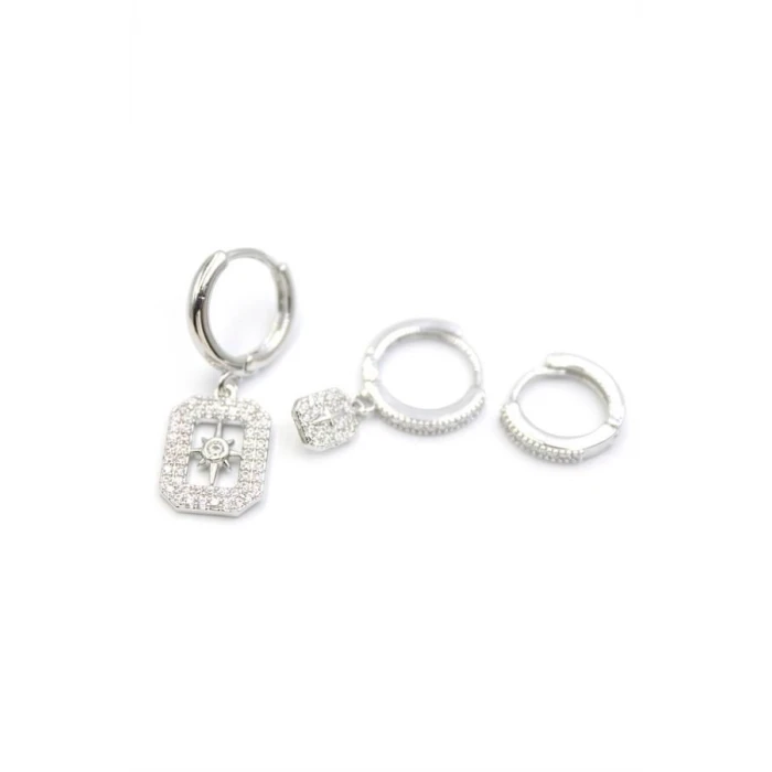 ieg™ 3lü Kutup Yıldızı Küpe - Gümüş