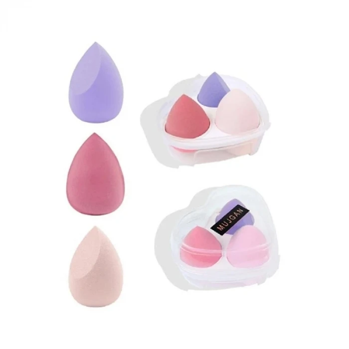 ieg™ 3lü Makyaj Süngeri Seti Kalpli Kutu