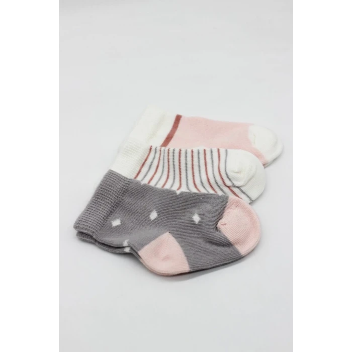 ieg™ 3Lü Penye Kız Soket Çorap 10112 Gri