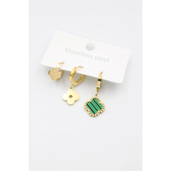 ieg™ 3lü Vc Yonca Küpe - Altın