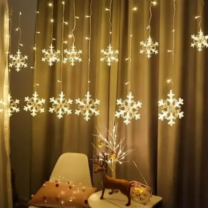 ieg™ 3 Metre Saçaklı Kar Tanesi Perde LED