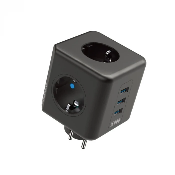 ieg™ 3 Priz 3XUSB 10A 2500W Termal Akım Korumalı Priz TGFTR09