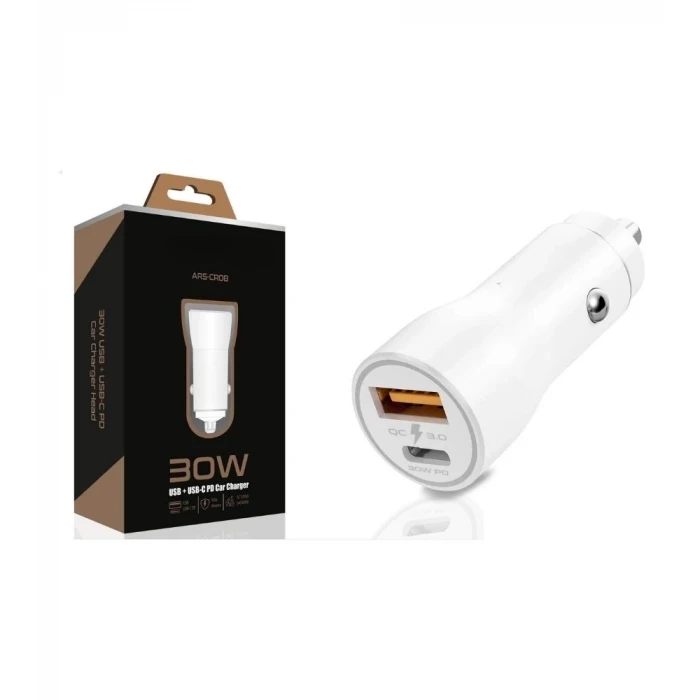 ieg™ 30W USB ve USB-C PD Araba Şarj Cihazı Hızlı Şarj, iPhone ve Android Uyumlu, Çift Çıkışlı