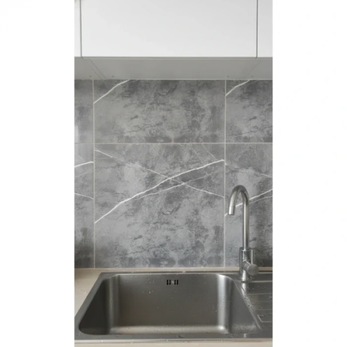 ieg™ 30x30 Antrasit Mermer Desenli Duvar Sticker