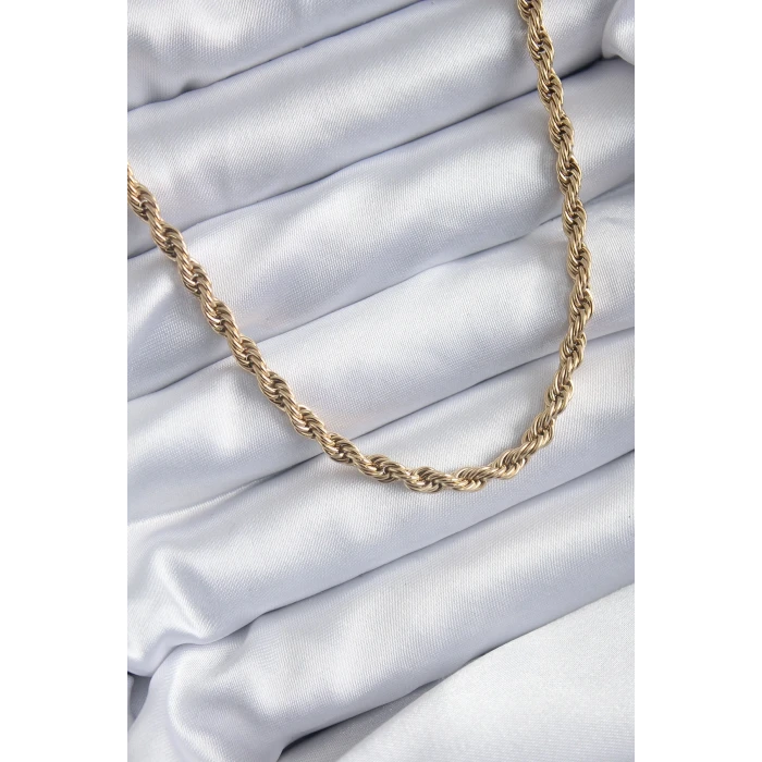 ieg™ 316L Çelik Gold Renk 60 cm Burgu Model Kadın Kolye