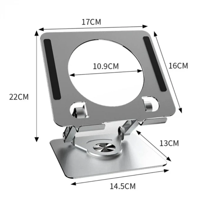 ieg™ 360 Derece Dönebilen Yükseltilmiş Masaüstü Ayarlanabilir Metal Tablet Standı