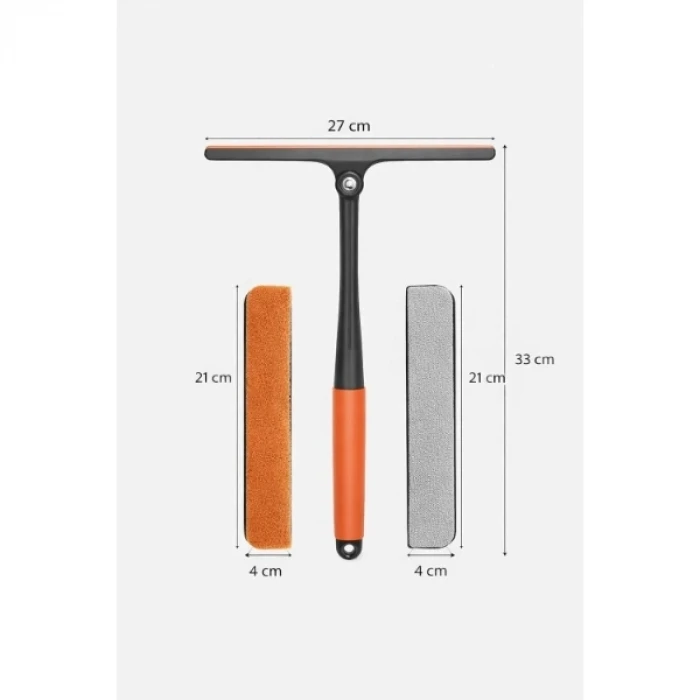 ieg™ 360 Derece Oynar Çift Başlıklı Çekçek Cam Temizleme Atı