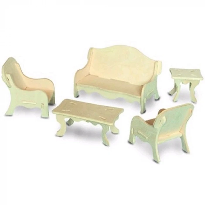 ieg™ 3D Ahşap Puzzle - Salon Takımı