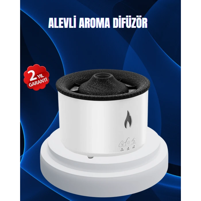 ieg™ 3d Alev Işıklı Aromaterapi Makinesi – 360 Ml Su Kapasiteli Sessiz Difüzör