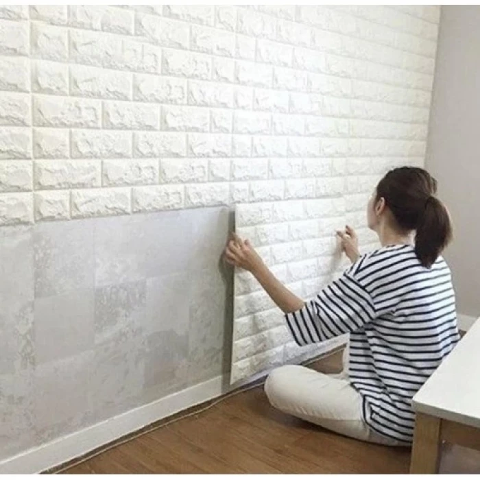 ieg™ 3D Tuğla Desenli Kendinden Yapışkanlı Duvar Paneli 58x38 cm