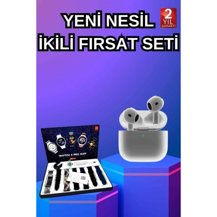 ieg™ 3.Nesil TWS Bluetooth Kulaklık Bluetooth Bağlantılı Akıllı Saat Amoled Ekran Plastik Hasır Kordon