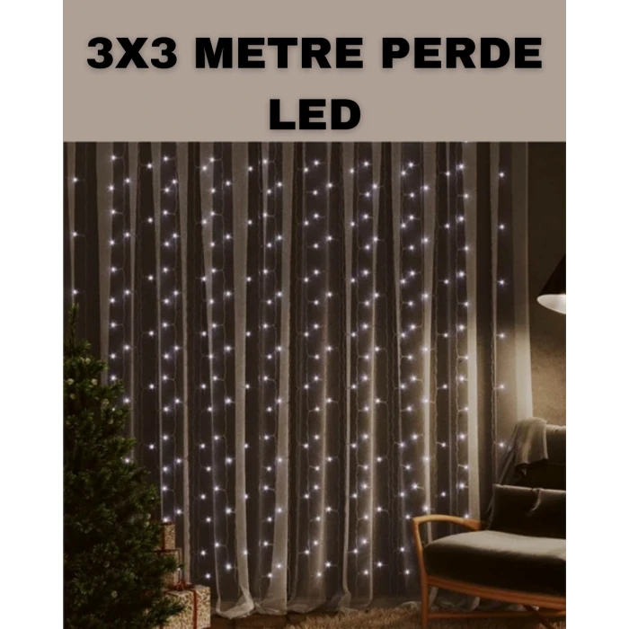 ieg™ 3x3 LED Şelale Perde Işık Kutlama ve Dekor Aydınlatması