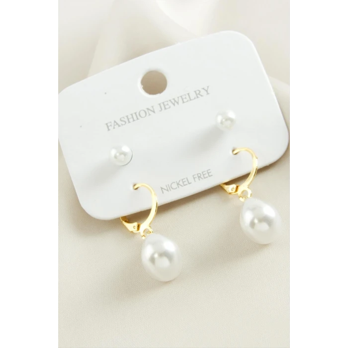 ieg™ 4 Adet Damla İnci Küpe