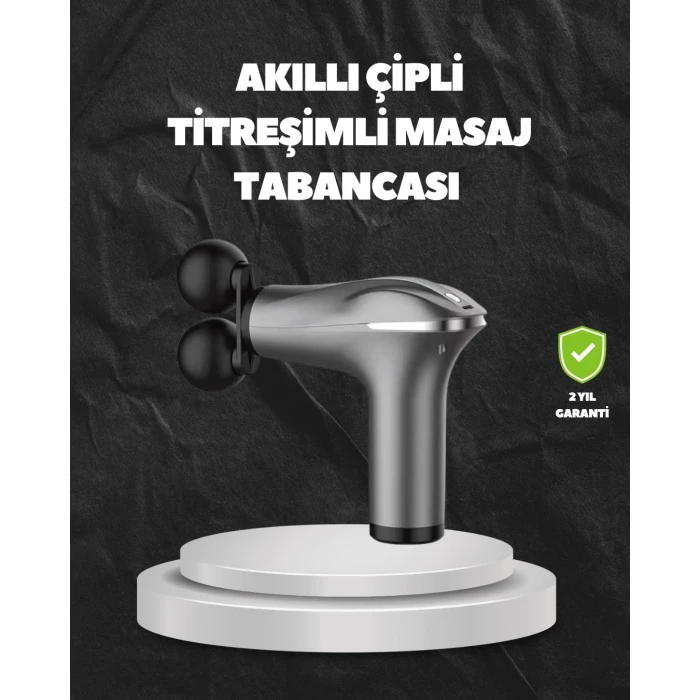 ieg™ 4 Başlıklı Şarjlı Masaj Tabancası Bel Sırt Boyun Bacak Kas Rahatlatıcı
