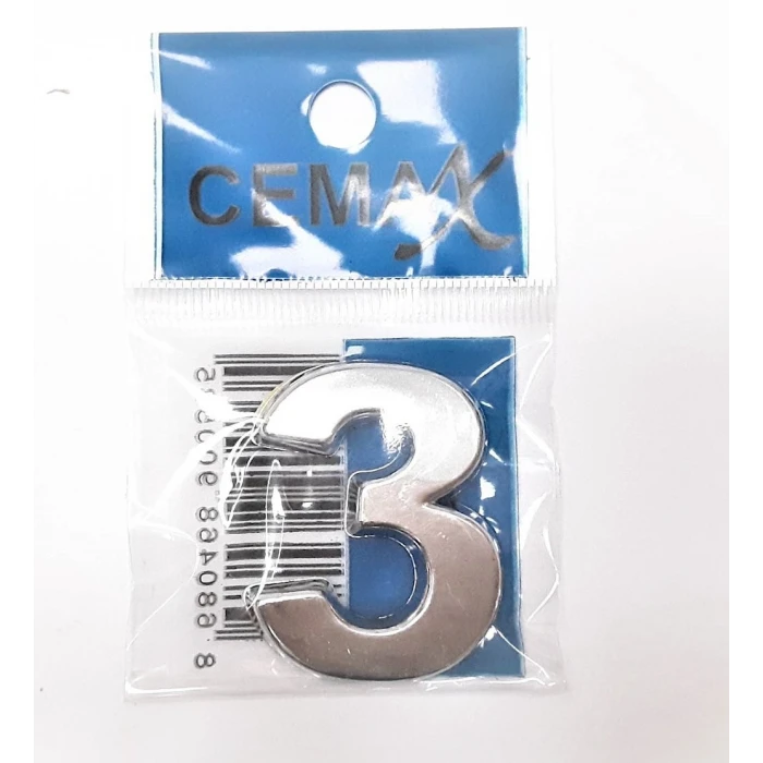 ieg™ 4 Cm Plastik Krom Kaplama Kapı Numarası - 3
