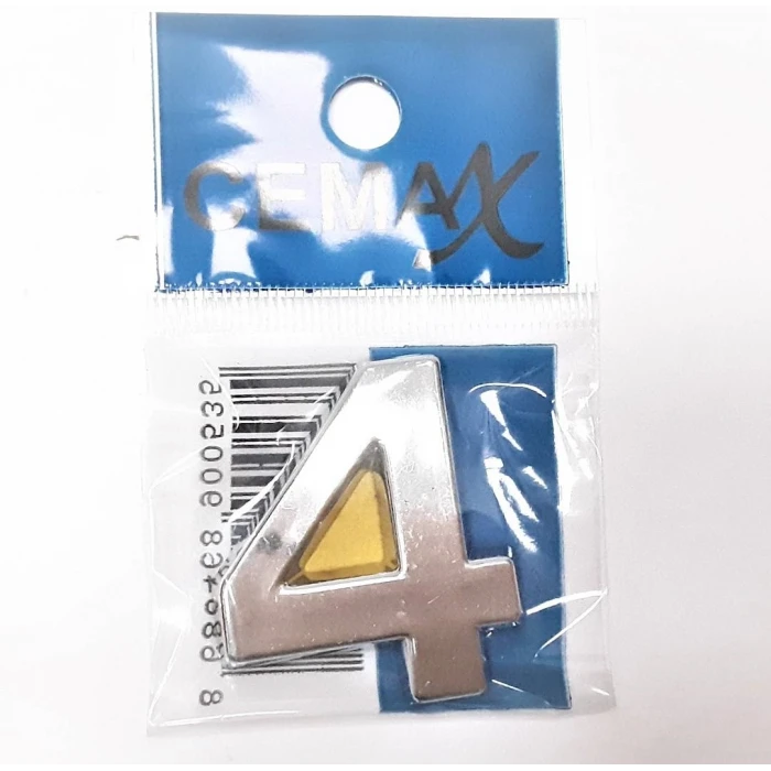 ieg™ 4 Cm Plastik Krom Kaplama Kapı Numarası - 4