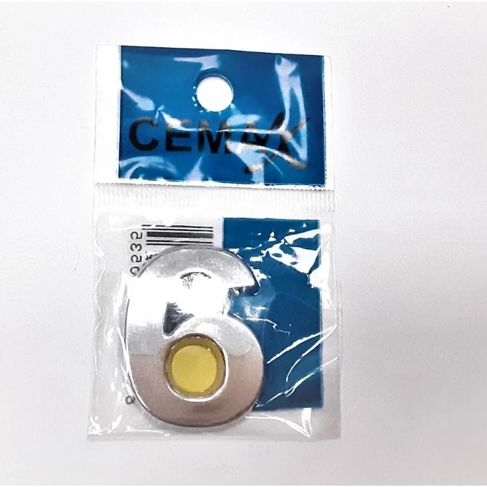 ieg™ 4 Cm Plastik Krom Kaplama Kapı Numarası - 6