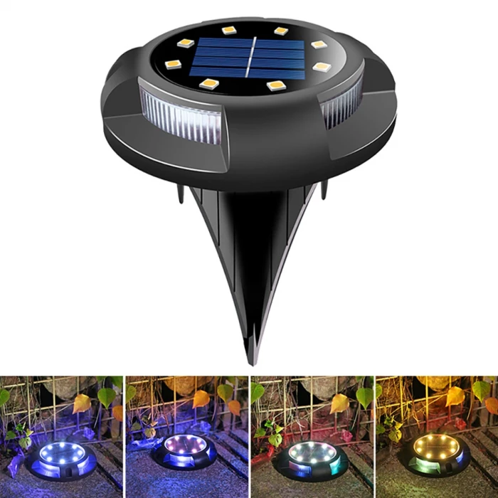 ieg™ 4 lü Solar Panelli Kazıklı Zemin Solar Ledi 8+4 Led RGB