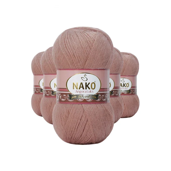 ieg™ 5 Adet Angora Lüks El Örgü İpi Bronz 11054