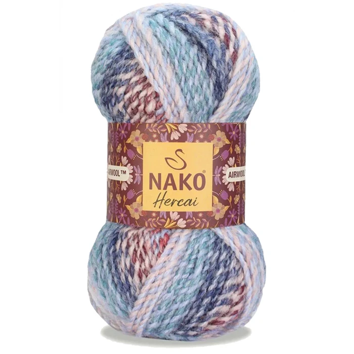 İEG 5 Adet Hercai Ebruli Hırka Kazak Atkı Bere El Örgü İpi Yünü 28132