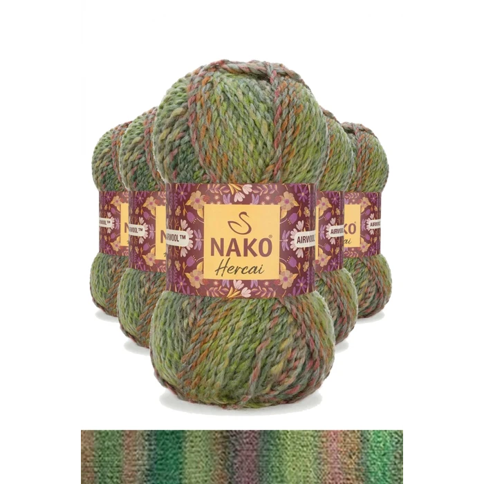 İEG 5 Adet Hercai Ebruli Hırka Kazak Atkı Bere El Örgü İpi Yünü 28178