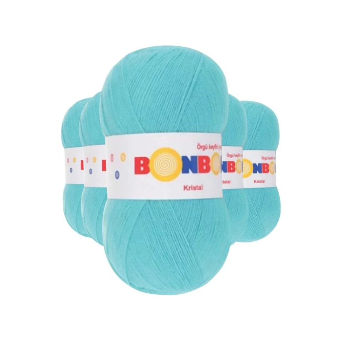 İEG 5 Adet Kristal El Örgü Lif İpi Turkuaz 98238