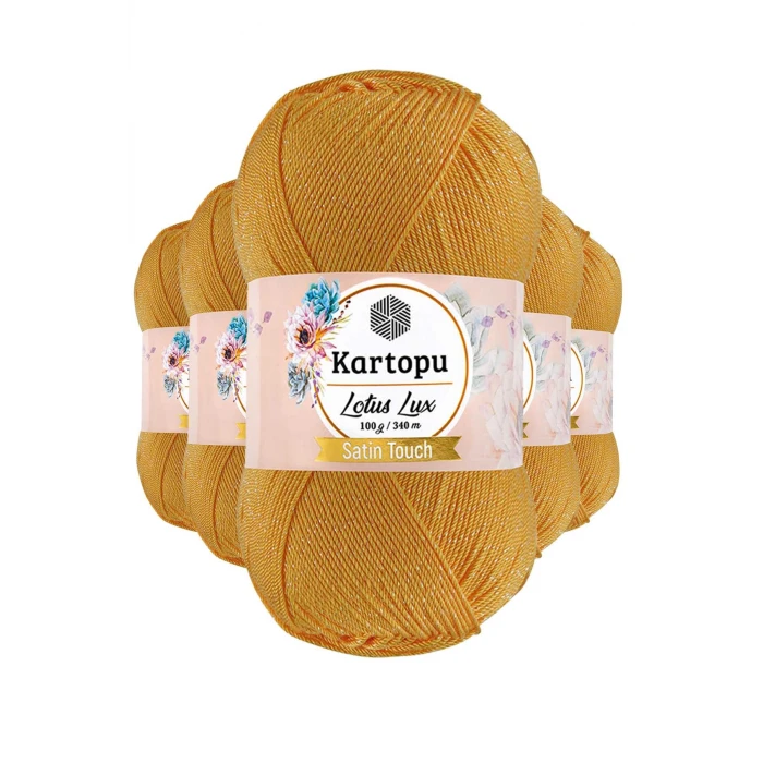 İEG 5 Adet Lotus Lux Bikini Büstiyer Bluz Simli Örgü İpi K318 Koyu Sarı