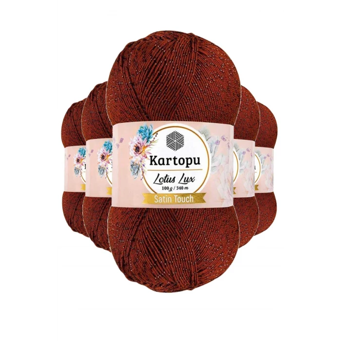 İEG 5 Adet Lotus Lux Bikini Büstiyer Bluz Simli Örgü İpi K834 Taba