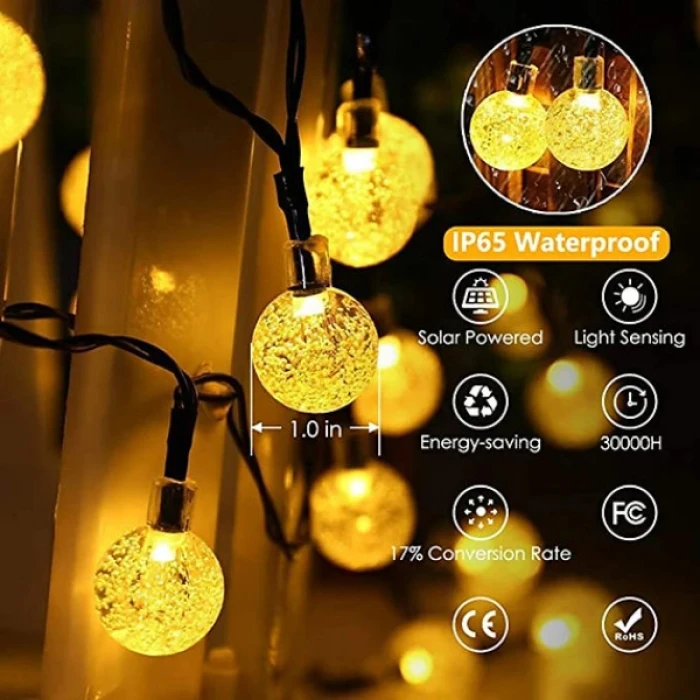 ieg™ 5 Metre Sarı Opak Solar Top LED Işık