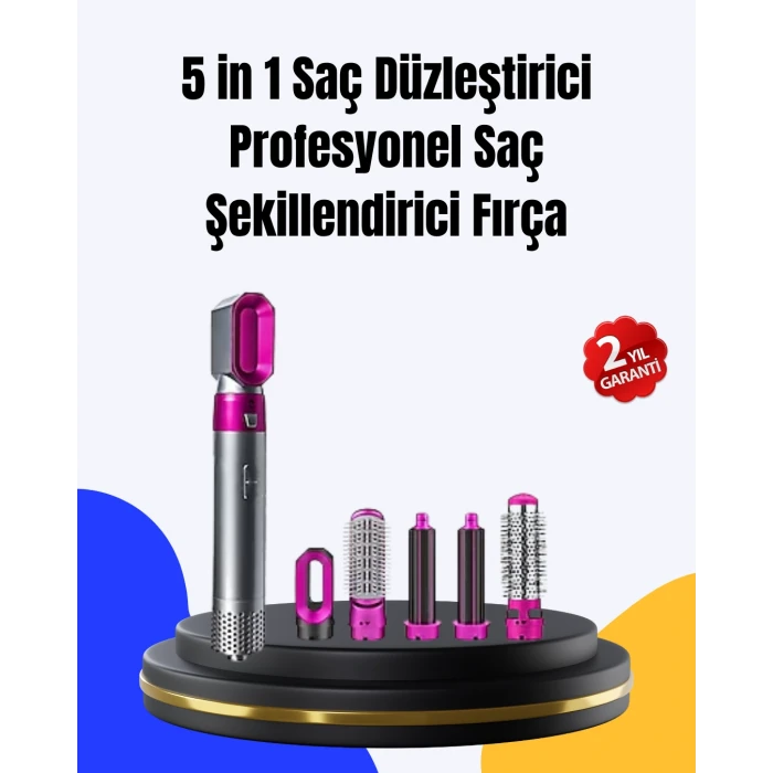 ieg™ 5 Parça Saç Şekillendirme Seti Düzleştirme Dalga Ve Bukle Yapma