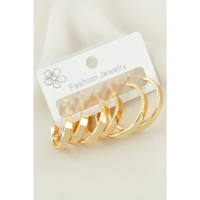 ieg™ 6 Adet Ezme Halka Küpe 2-2,5-3 cm