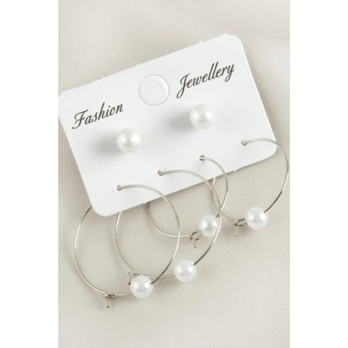 ieg™ 6 Adet İnci Halka Küpe 2,5 cm