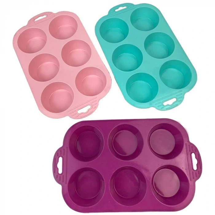 ieg™ 6 Bölmeli Silikon Muffin Kek Kalıbı