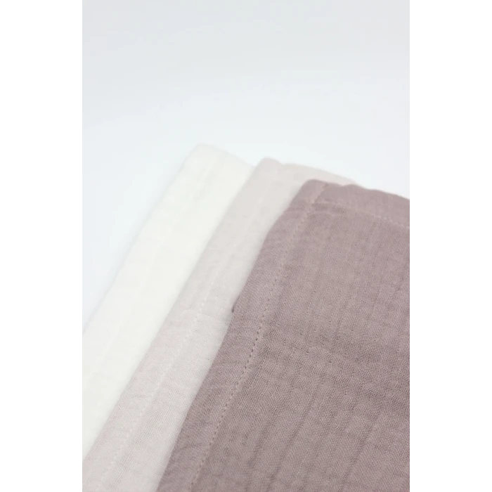 ieg™ 6lı Müslin Mendil 20x20 cm 90106 Taş Ekru Antrasit