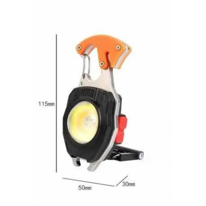 ieg™ 7 Modlu Mini Led Lamba Anahtarlık USB Şarjlı Kamp İçin Taşınabilir