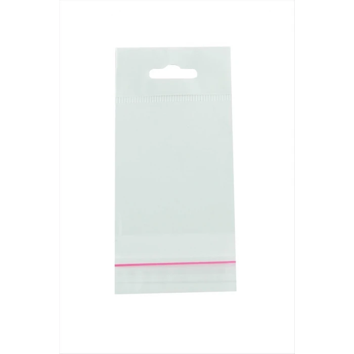 ieg™ 8*15 Yapışkanlı 1000 Adet Askılı Şeffaf Poşet