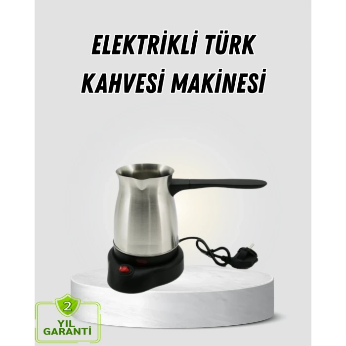 ieg™ 800W Paslanmaz Elektrikli Cezve Gizli Rezistans ve Ergonomik Kulp